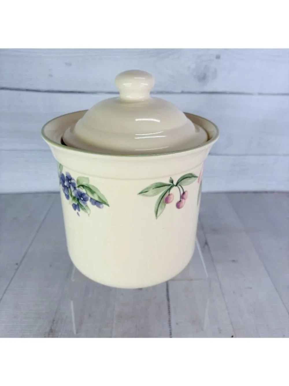 Pfaltzgraff GARDEN PARTY IMPRESSIONS Floral Stoneware Lidded Medium 9
